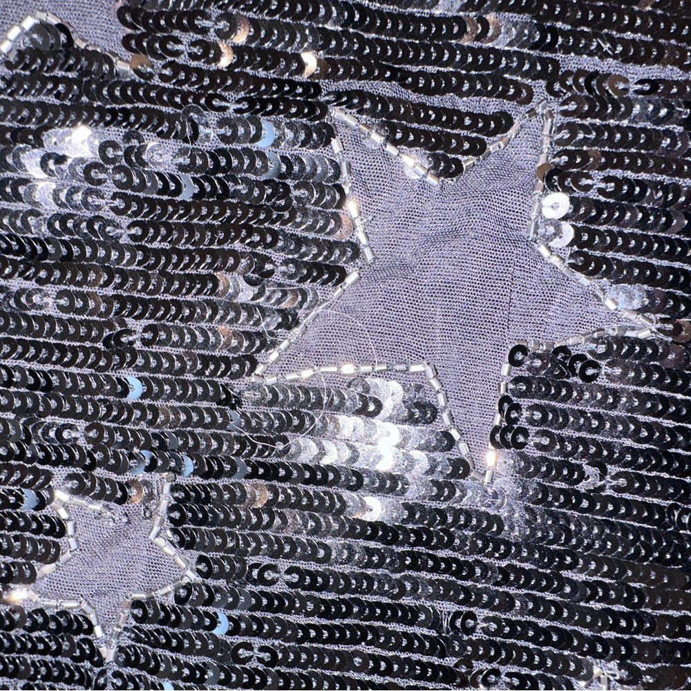 hours Women’s Black Sequin Star Embellished Halter Mini Party Concert Dress XL - Picture 10 of 11